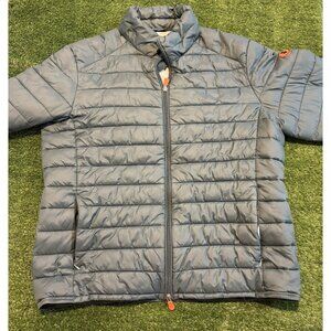 Save the duck jacket mens XL thyme green puffer full zip ultra light plumtech RK
